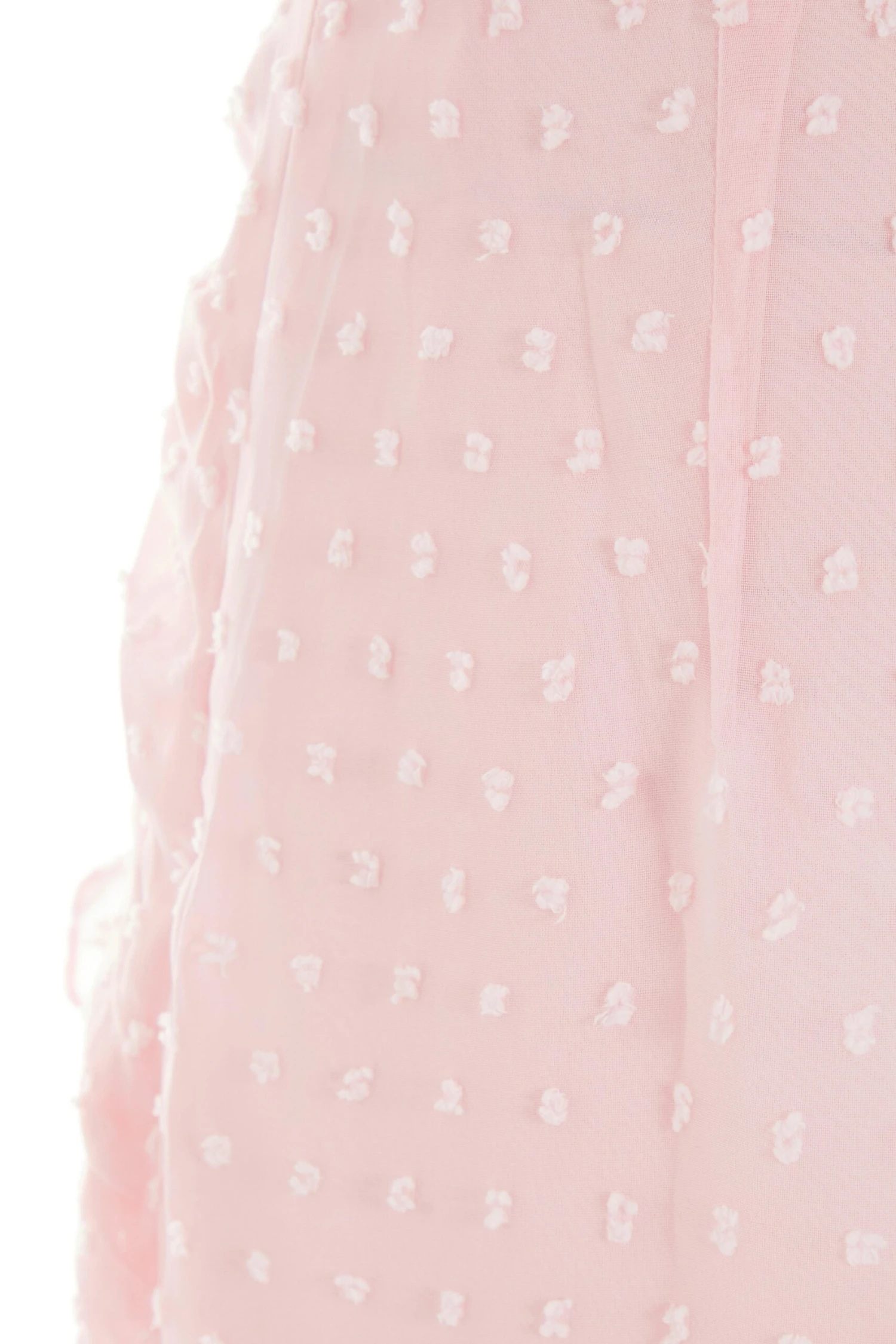 Pink Chiffon Dobby Frill Mini Skirt 8 Pink Chiffon Dobby Frill Mini Skirt - Image 6