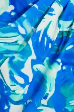 Blue Tropical Print Playsuit -Outlet Clothyne Store 00100039061 ZS