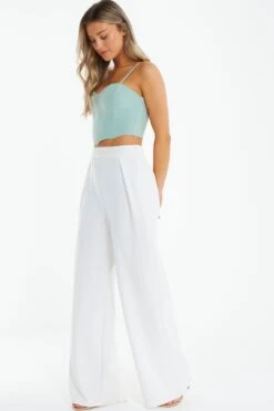Mint Cropped Corset Top -Outlet Clothyne Store 00100039085 XS