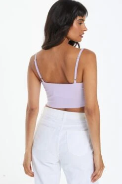 Lilac Cropped Corset Top 10 Lilac Cropped Corset Top -Outlet Clothyne Store 00100039086 XB