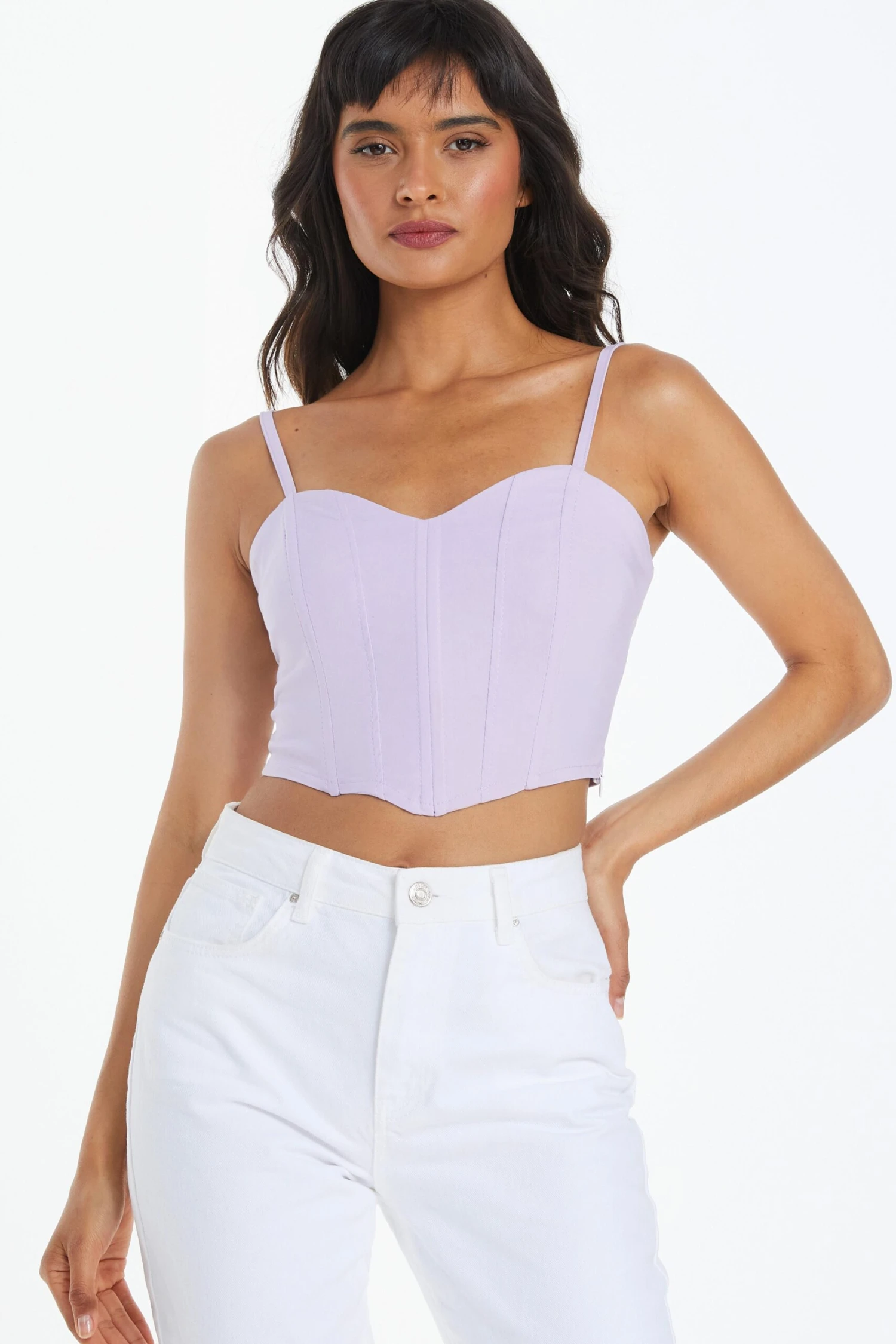 Lilac Cropped Corset Top 4 Lilac Cropped Corset Top - Image 2