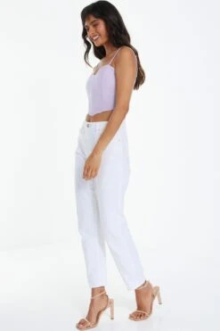 Lilac Cropped Corset Top 11 Lilac Cropped Corset Top -Outlet Clothyne Store 00100039086 XS