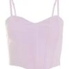 Lilac Cropped Corset Top -Outlet Clothyne Store 00100039086 ZM