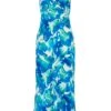 Petite Blue Tropical Print Midaxi Dress 1 Petite Blue Tropical Print Midaxi Dress -Outlet Clothyne Store 00100039108 ZM