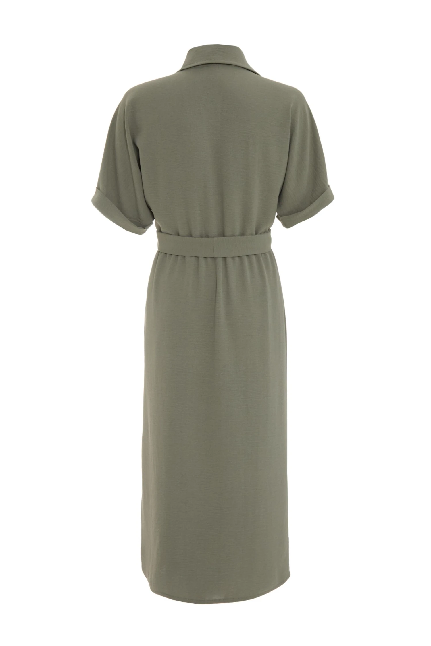 Khaki Shirt Midi Dress 7 Khaki Shirt Midi Dress - Image 5