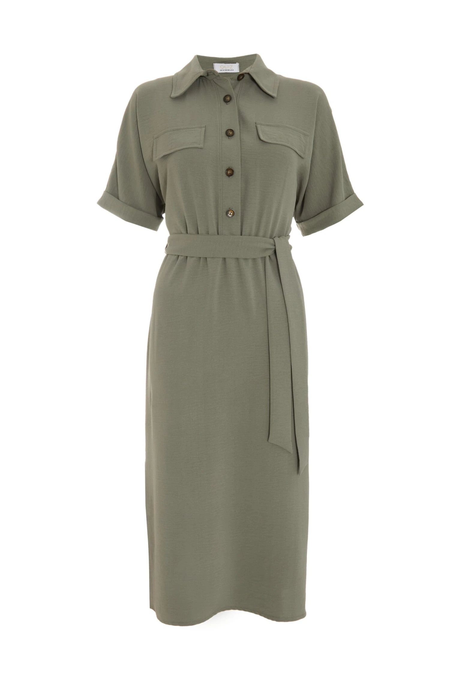 Khaki Shirt Midi Dress 3 Khaki Shirt Midi Dress