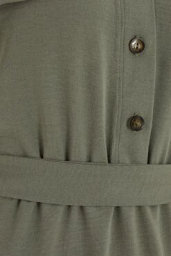 Khaki Shirt Midi Dress 13 Khaki Shirt Midi Dress -Outlet Clothyne Store 00100039122 ZS