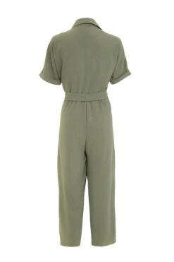 Khaki Utility Culotte Jumpsuit -Outlet Clothyne Store 00100039125 ZB