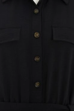 Black Utility Culotte Jumpsuit -Outlet Clothyne Store 00100039126 ZS