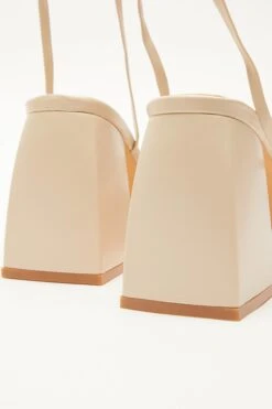 Nude Lace Up Platform Heeled Sandal -Outlet Clothyne Store 00100039199 ZB