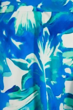 Curve Blue Tropical Print Midi Dress -Outlet Clothyne Store 00100039207 ZS