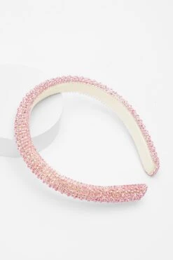 Pink Diamante Wide Headband