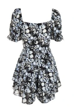 Black Floral Playsuit -Outlet Clothyne Store 00100039341 ZB