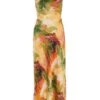 Multicoloured Satin Marble Print Midaxi Dress 1 Multicoloured Satin Marble Print Midaxi Dress -Outlet Clothyne Store 00100039374 ZM