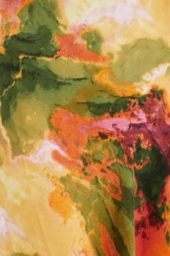 Multicoloured Satin Marble Print Midaxi Dress -Outlet Clothyne Store 00100039374 ZS