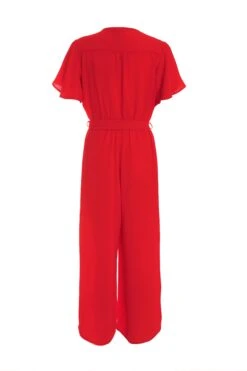 Red Wrap Culotte Jumpsuit 12 Red Wrap Culotte Jumpsuit -Outlet Clothyne Store 00100039466 ZB