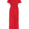 Red Wrap Culotte Jumpsuit 2 Red Wrap Culotte Jumpsuit -Outlet Clothyne Store 00100039466 ZM