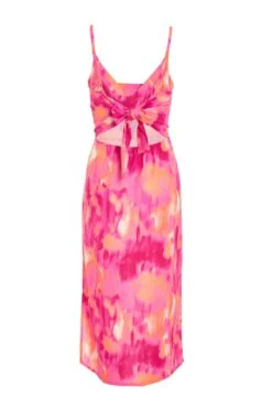 Pink Marble Tie Back Midi Dress -Outlet Clothyne Store 00100039473 ZB
