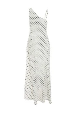 White Polka Dot Maxi Dress 12 White Polka Dot Maxi Dress -Outlet Clothyne Store 00100039506 ZB