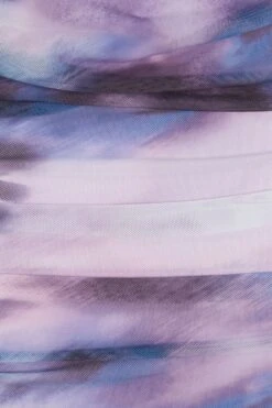 Purple Marble Print Mesh Mini Dress -Outlet Clothyne Store 00100039609 ZS