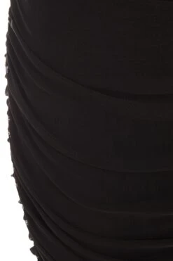 Black Frill Hem Bodycon Midi Dress -Outlet Clothyne Store 00100039610 ZS