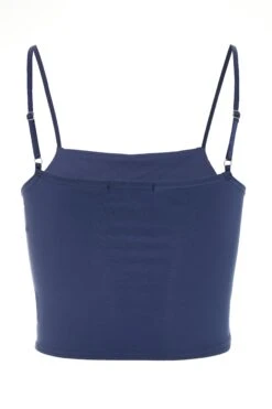 Navy Mesh Ruched Crop Top 12 Navy Mesh Ruched Crop Top -Outlet Clothyne Store 00100039813 ZB