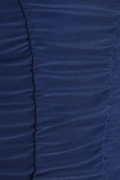 Navy Mesh Ruched Crop Top 13 Navy Mesh Ruched Crop Top -Outlet Clothyne Store 00100039813 ZS